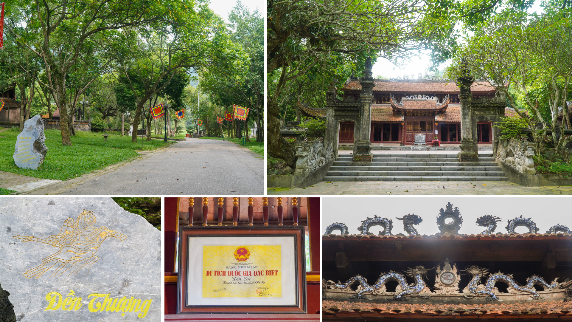Toàn cảnh đền Sóc, xã Phù Linh, huyện Sóc Sơn
