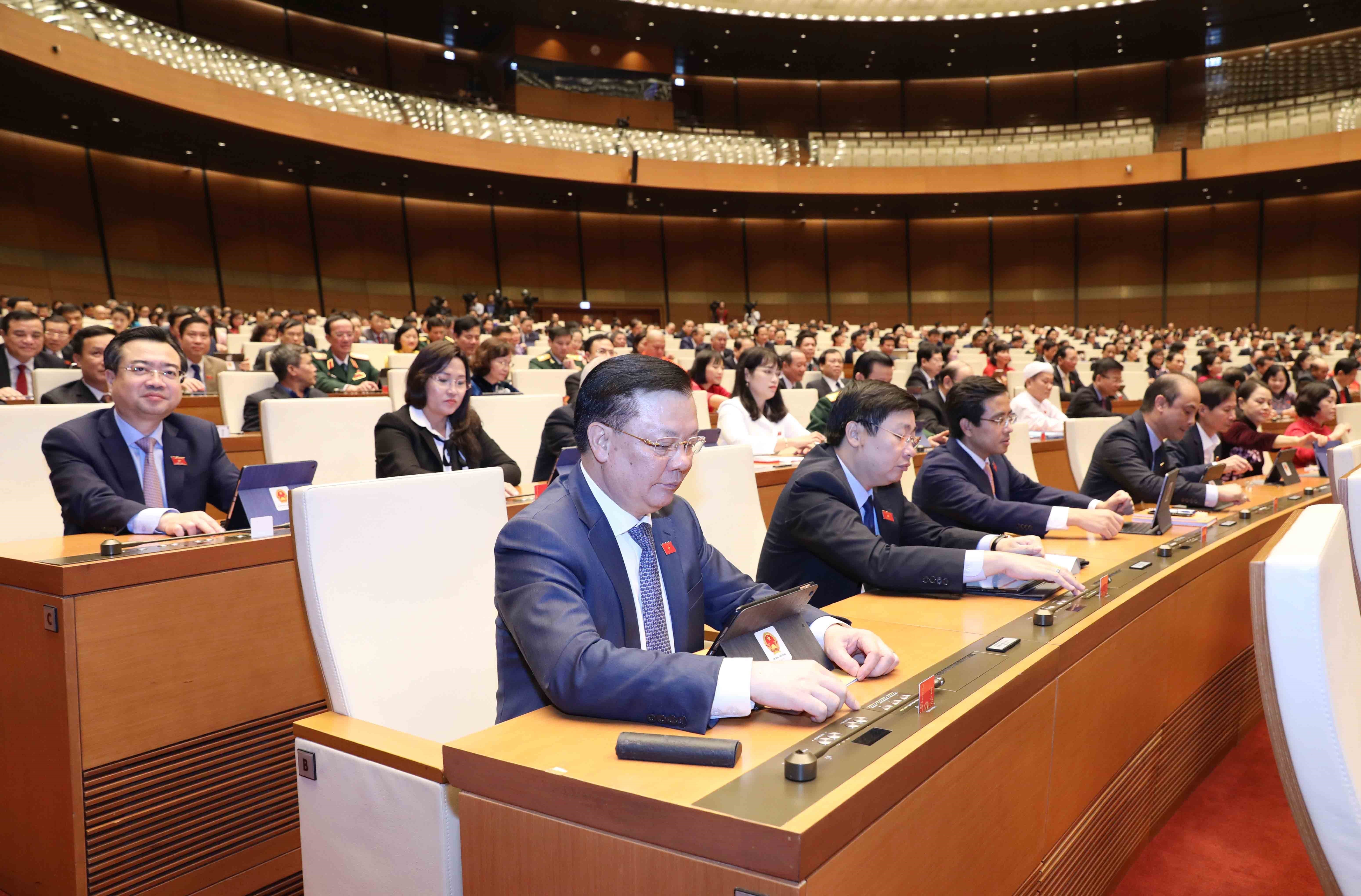  Các đại biểu tại phiên họp Quốc hội. (Nguồn: TTXVN)