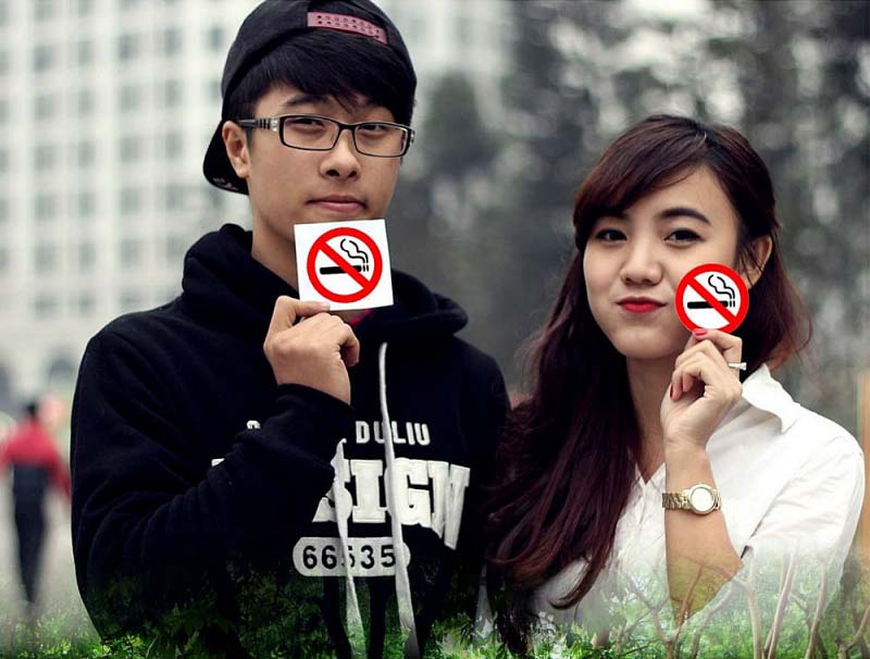 Thanh niên Việt Nam nói không với thuốc lá và thuốc lá thế hệ mới.