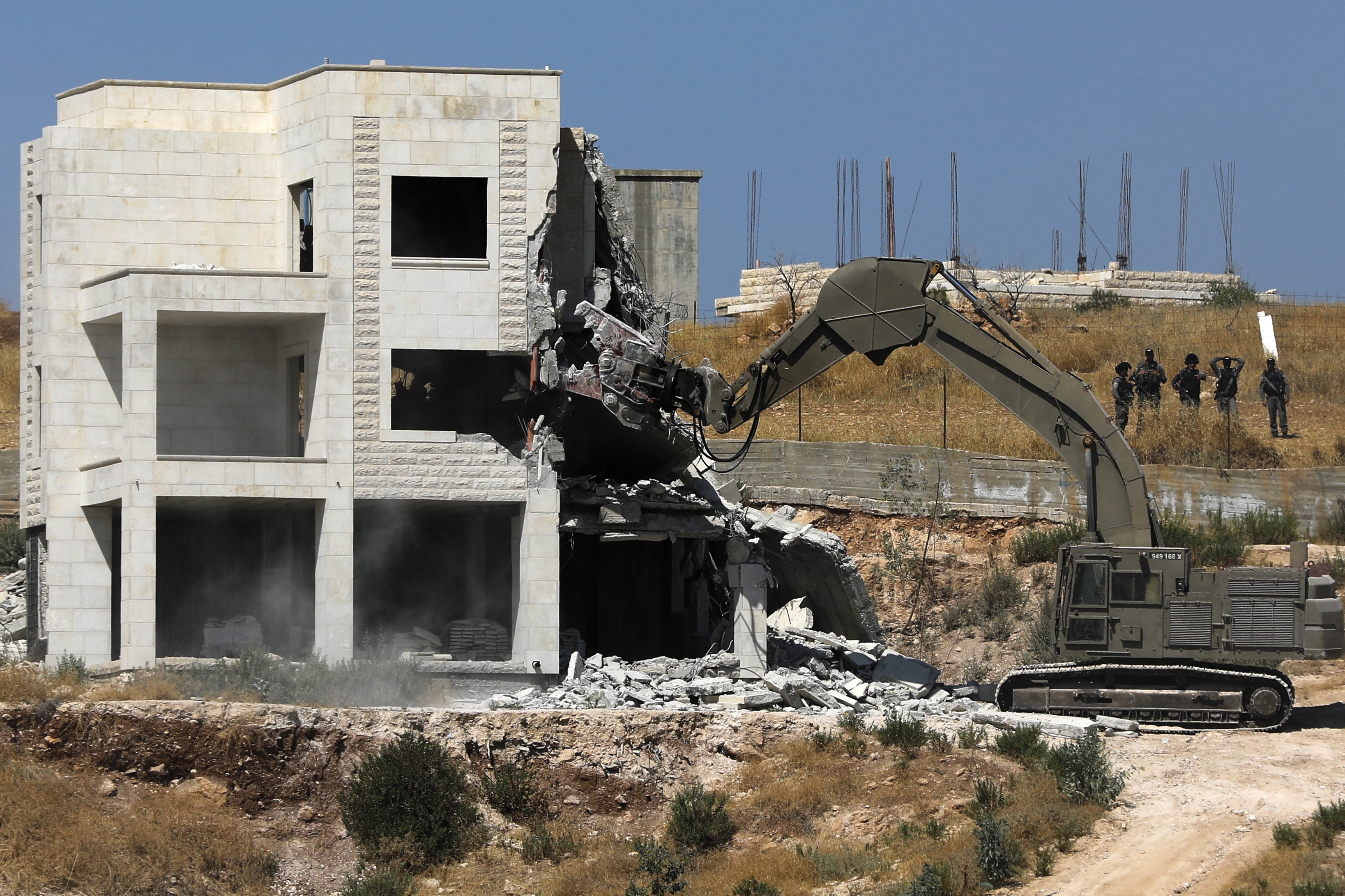  Một ngôi nhà của người Palestine bị Israel phá dỡ tại làng Dar Salah, Khu Bờ Tây, ngày 22/7/2020. (Ảnh: AFP/TTXVN)