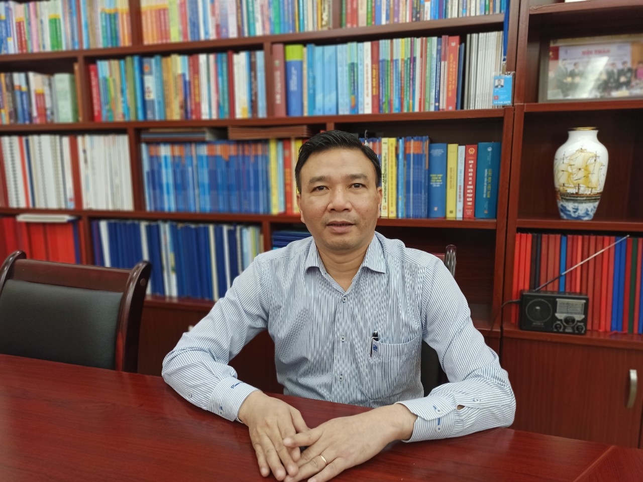 Bí thư Đảng bộ Đại học Luật Hà Nội Chu Mạnh Hùng. (Ảnh: PM)