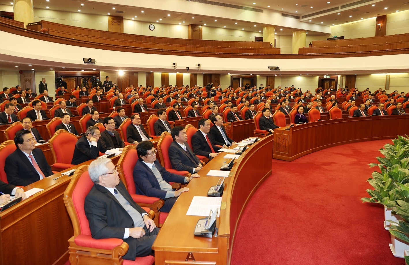 Các đại biểu dự Hội nghị lần thứ 15 Ban Chấp hành Trung ương Đảng. (Nguồn: TTXVN)